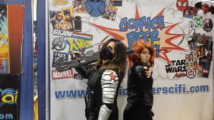 Winter Soldier and Black Widow at the CBSF Cosplay Contest at Motor City Comic Con